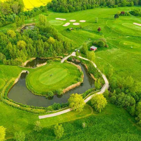 Golfplatz Hohwachter Bucht, Sicht von oben auf den Golfplatz